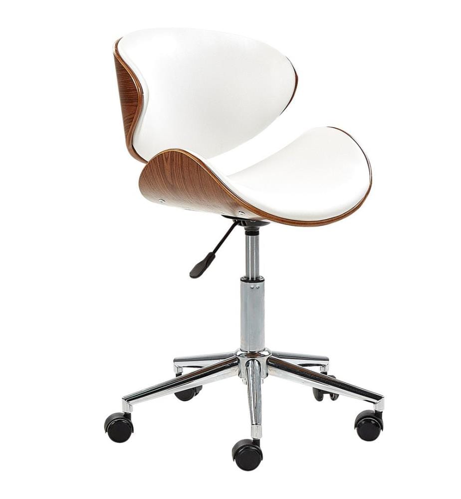 Chaise de bureau ROTTERDAM Cuir PU Blanc