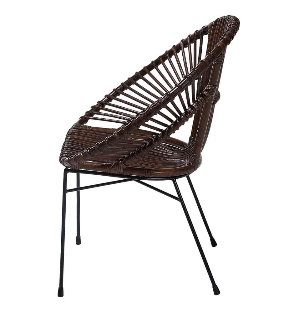 Esszimmerstuhl SARITA Rattan Dunkelbraun