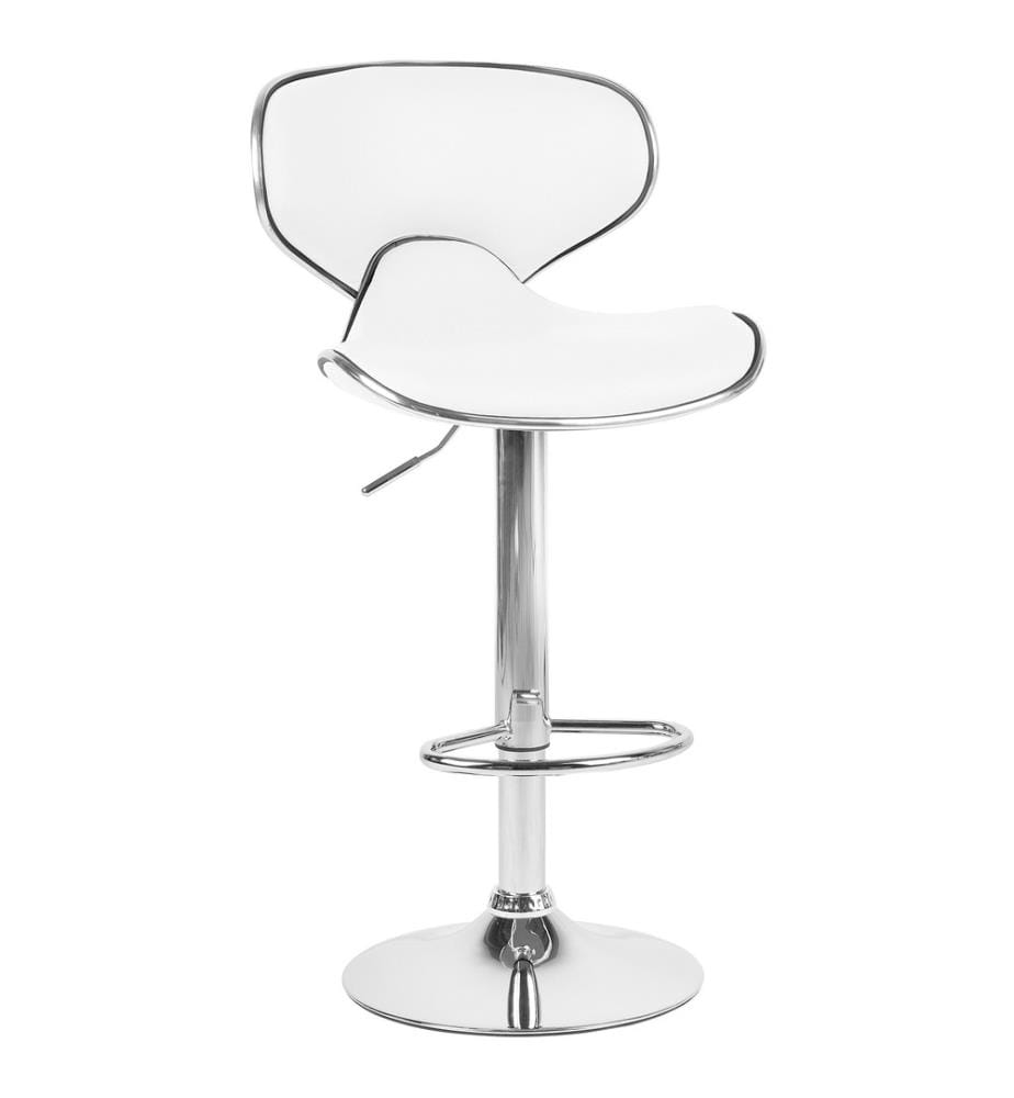 Lot de 2 chaises de bar CONWAY Cuir PU Blanc