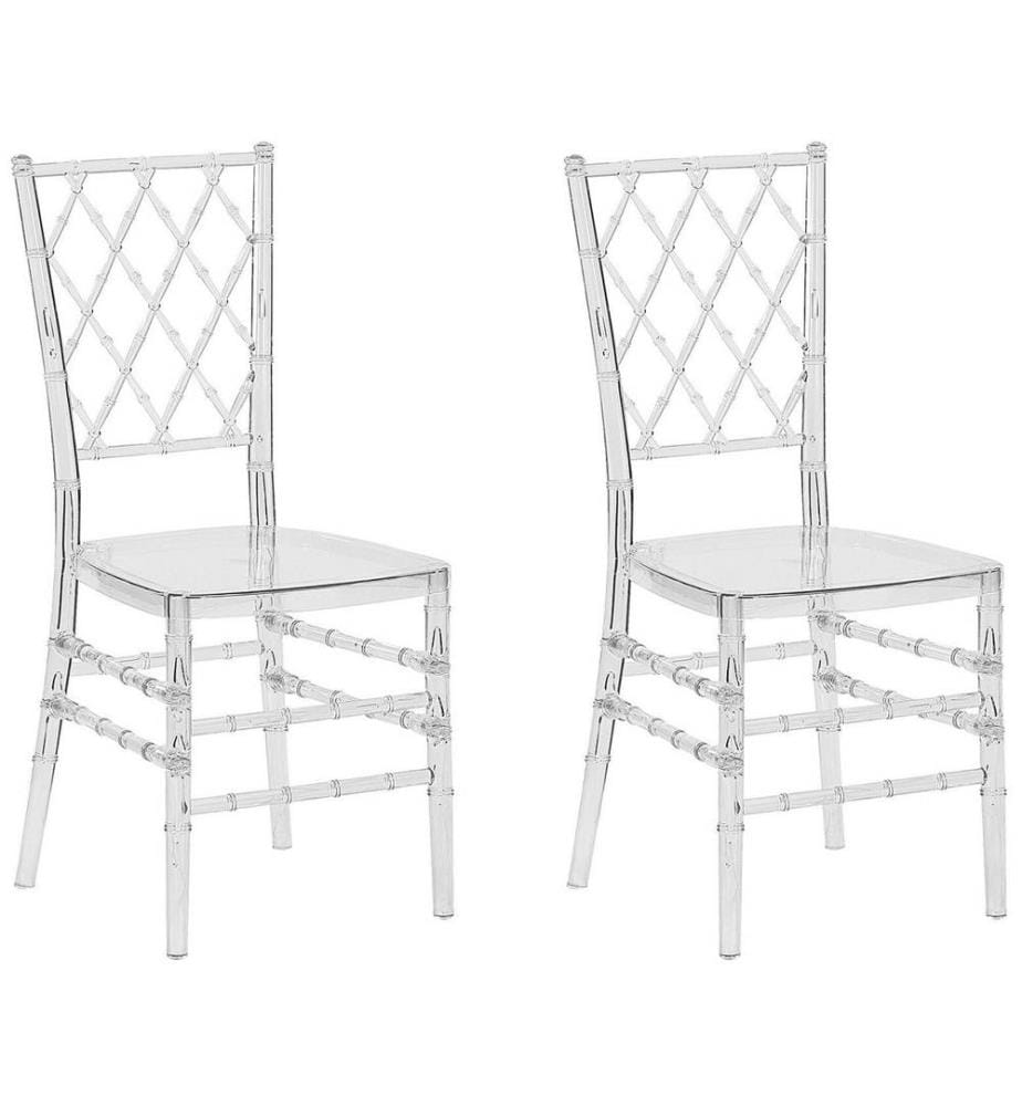 Esszimmerstuhl 2er Set CLARION Transparent