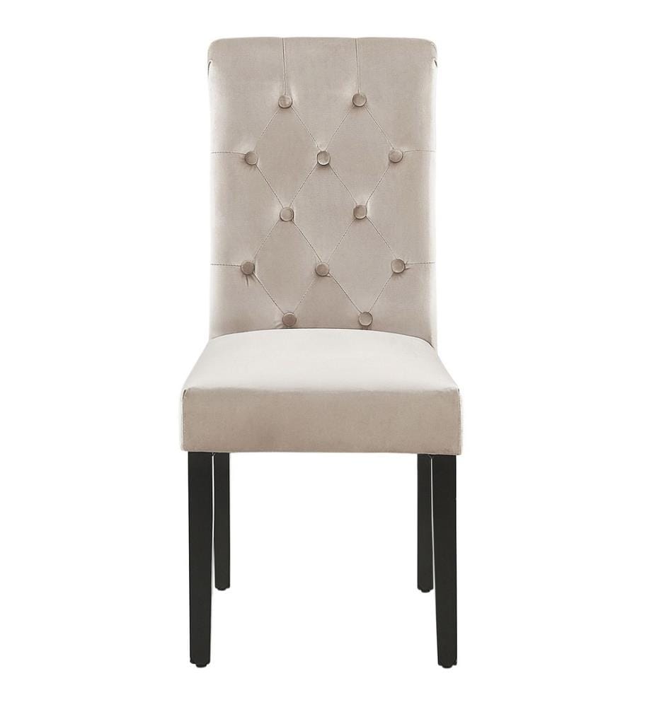 Lot de 2 chaises de salle à manger VELVA Velours Gris