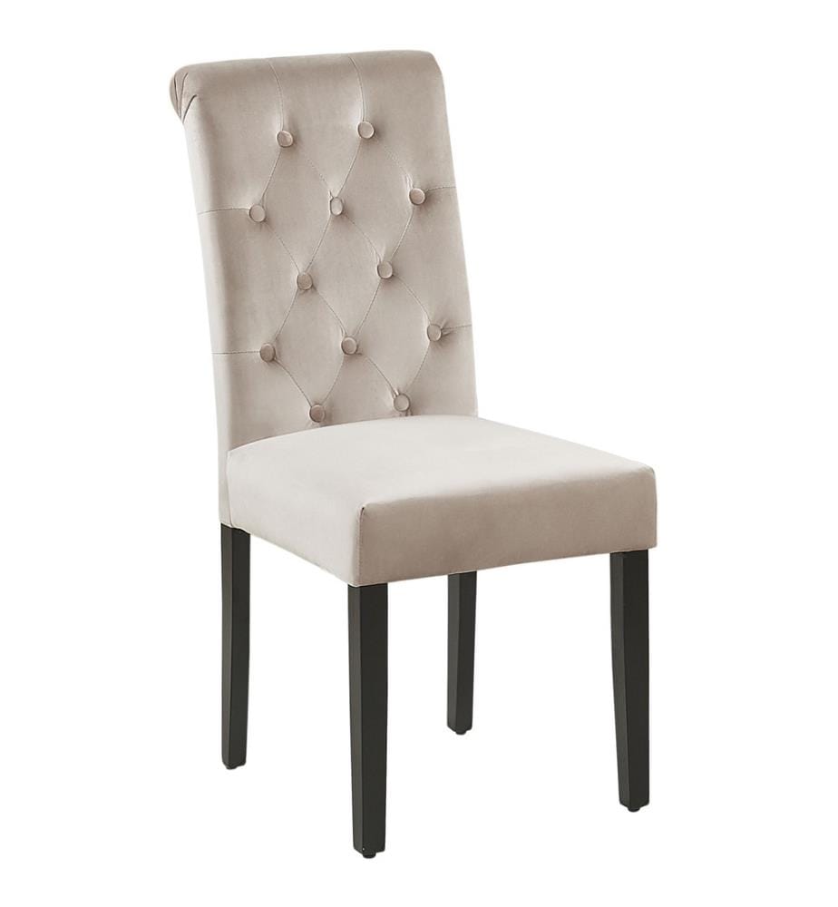 Lot de 2 chaises de salle à manger VELVA Velours Gris