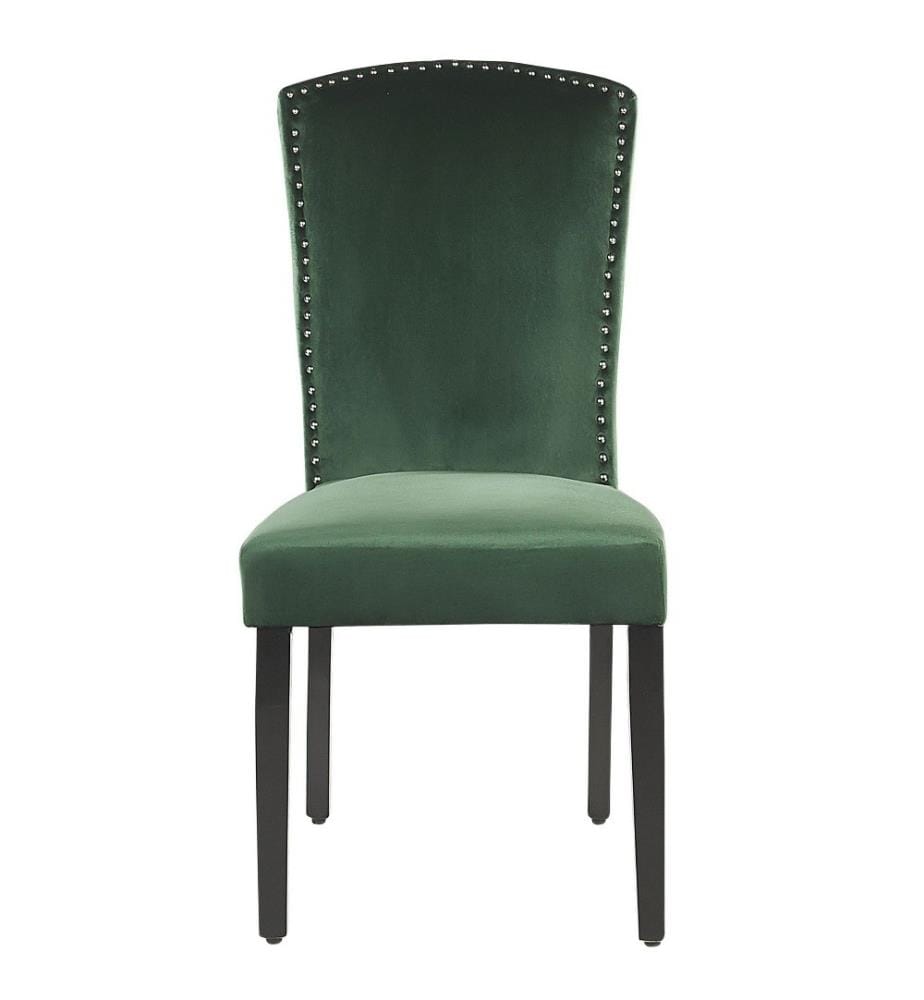 Lot de 2 Chaises Tapissées en Velours Vert de Qualité Confort d'Assise Optimal et Élégance pour Salle à Manger Rétro Glamour