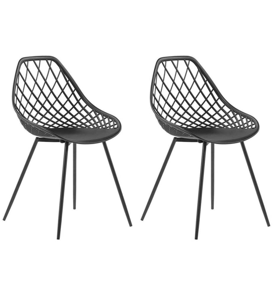 Lot de 2 chaises de salle à manger CANTON Noir
