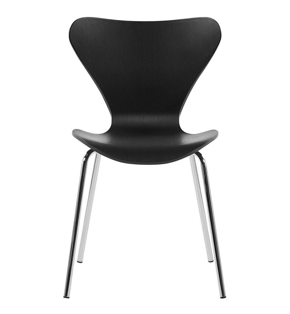 Esszimmerstuhl 2er Set Schwarz Kunststoff/Metall Modern Minimalismus Wohnzimmer Esszimmer Salon