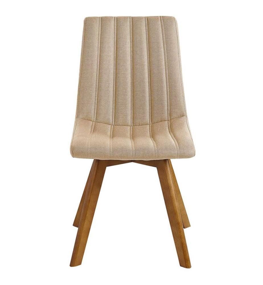 Esszimmerstuhl 2er Set CALGARY Stoff Sandbeige