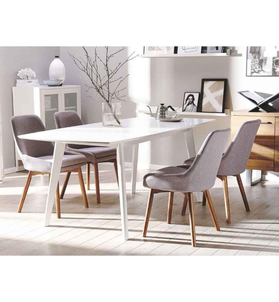 Esszimmerstuhl 2er Set MELFORT Stoff Taupe