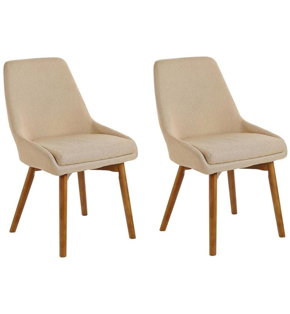 Esszimmerstuhl 2er Set MELFORT Stoff Sandbeige