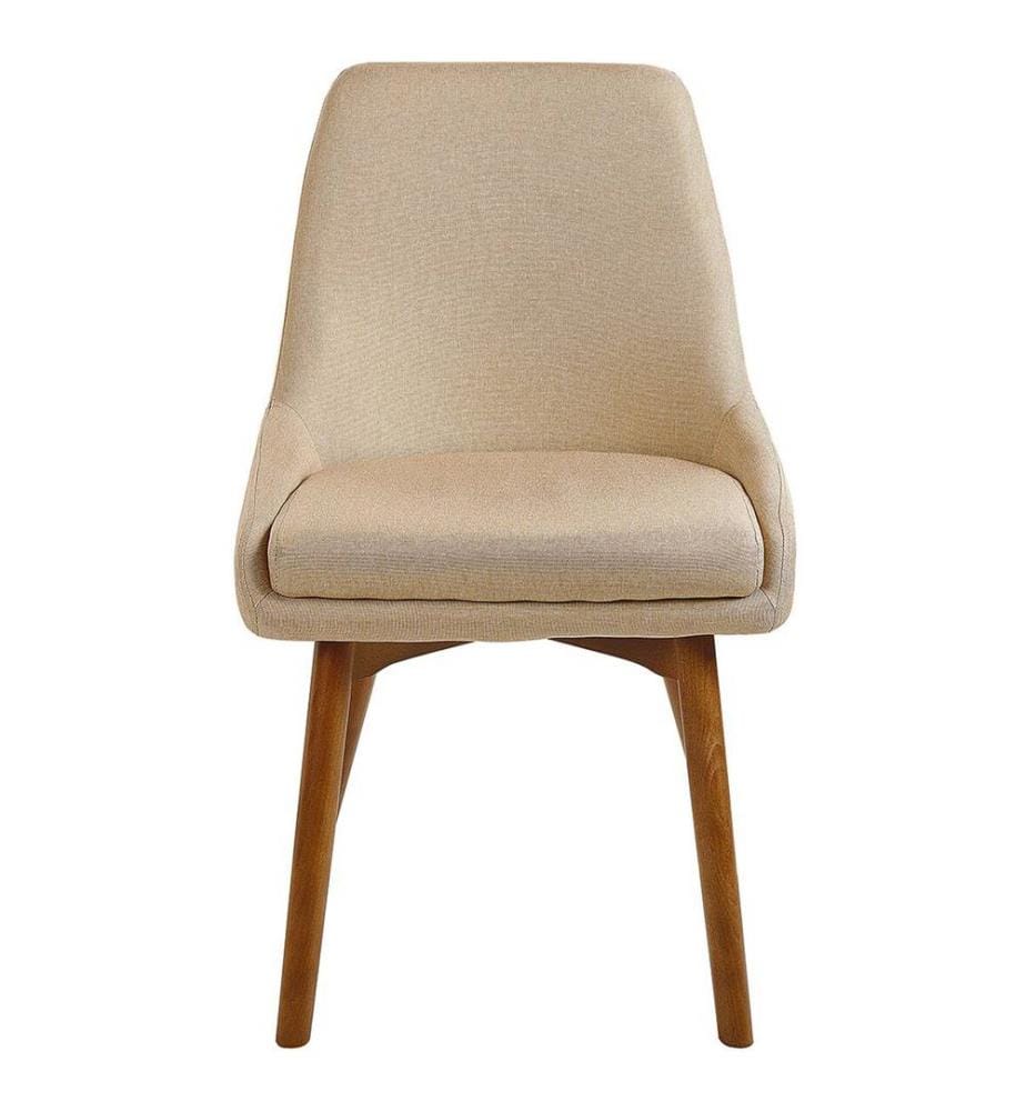 Esszimmerstuhl 2er Set MELFORT Stoff Sandbeige