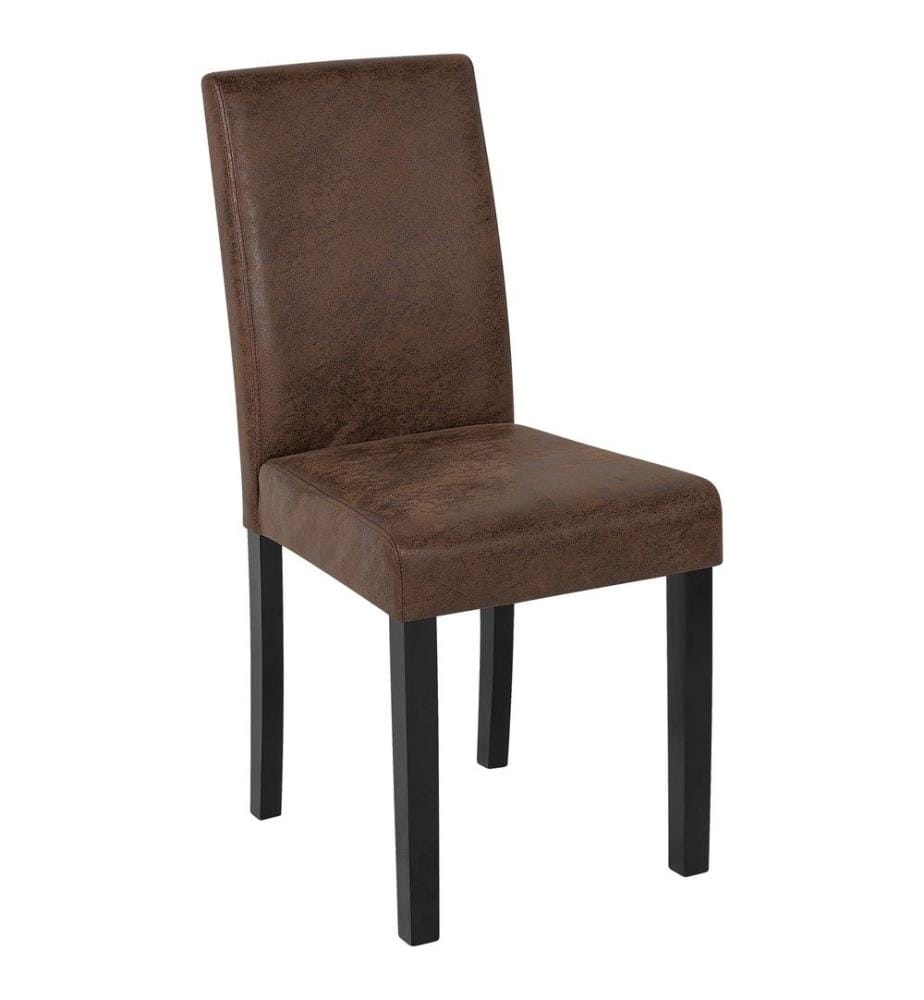 Esszimmerstuhl 2er Set BROADWAY Kunstleder Goldbraun