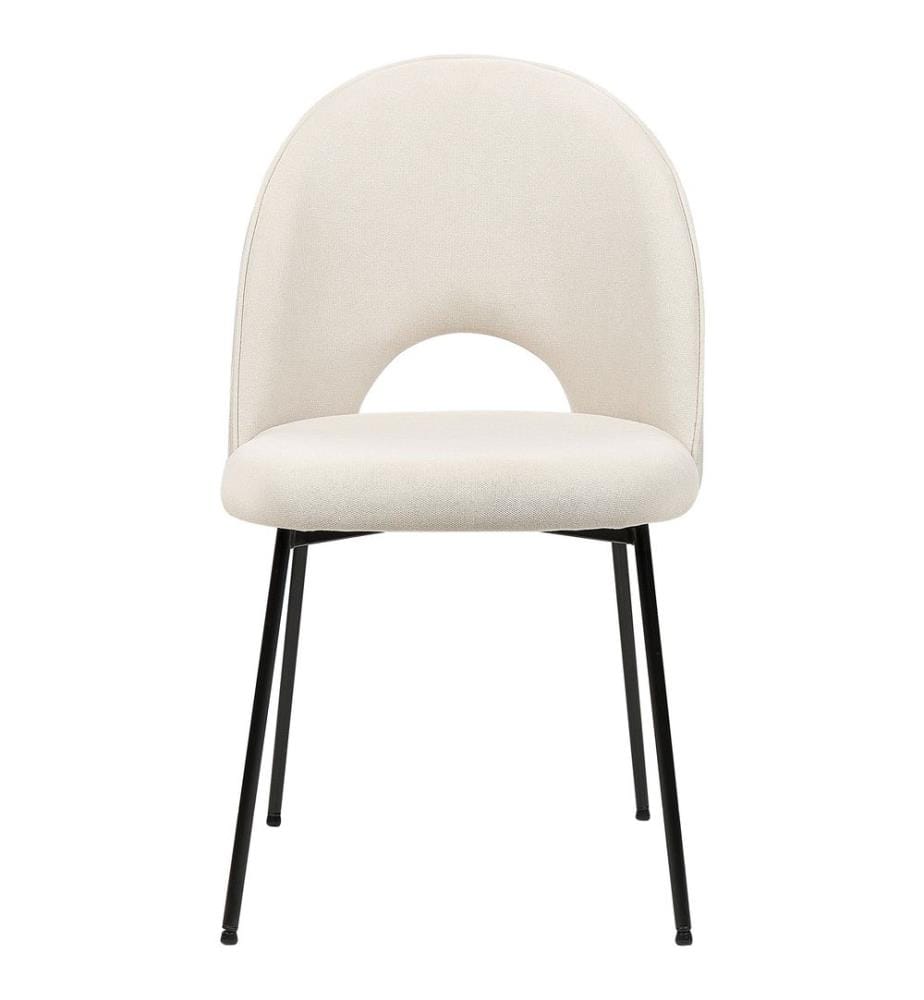 Esszimmerstuhl 2er Set COVELO Stoff Hellbeige