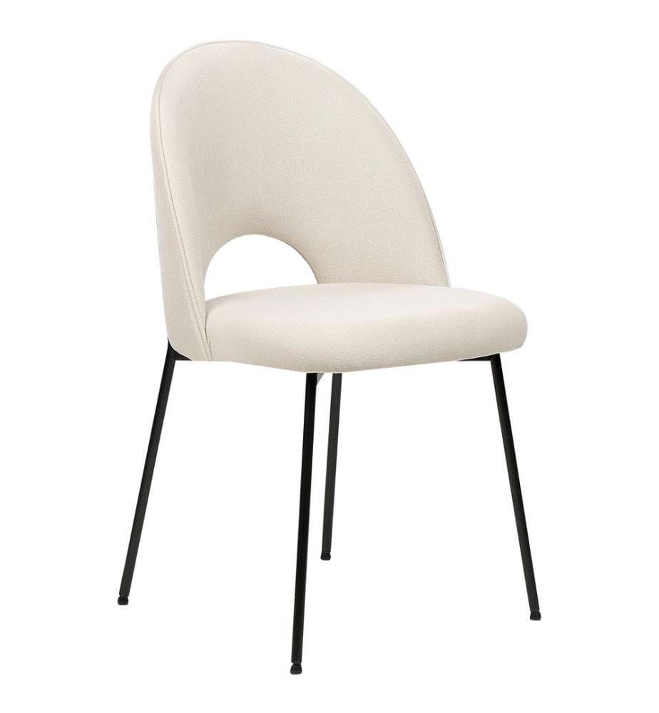 Esszimmerstuhl 2er Set COVELO Stoff Hellbeige