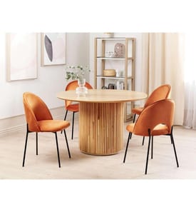Esszimmerstuhl 2er Set COVELO Samtstoff Orange