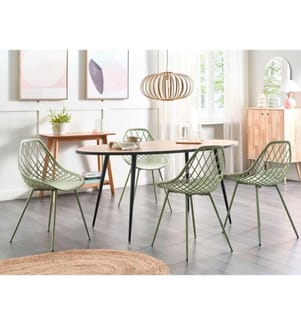 Lot de 2 chaises de salle à manger CANTON II Vert