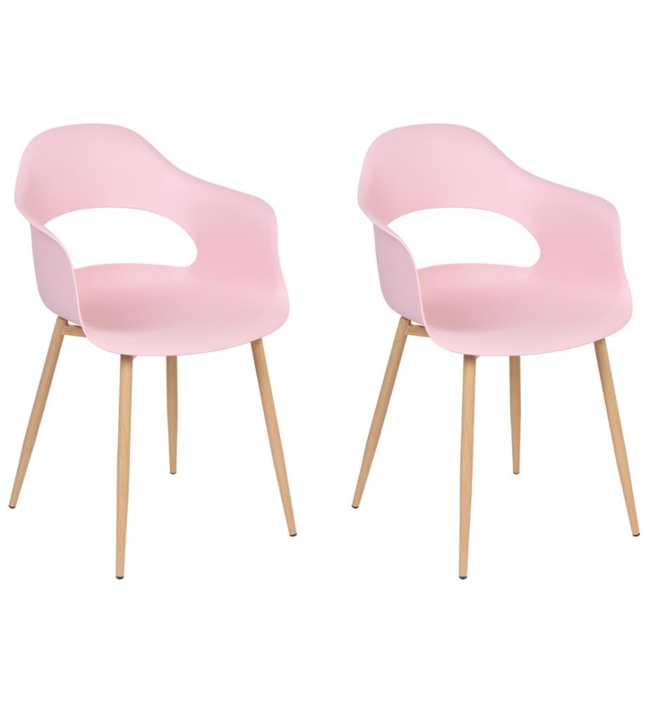 Lot de 2 chaises de salle à manger UTICA Rose