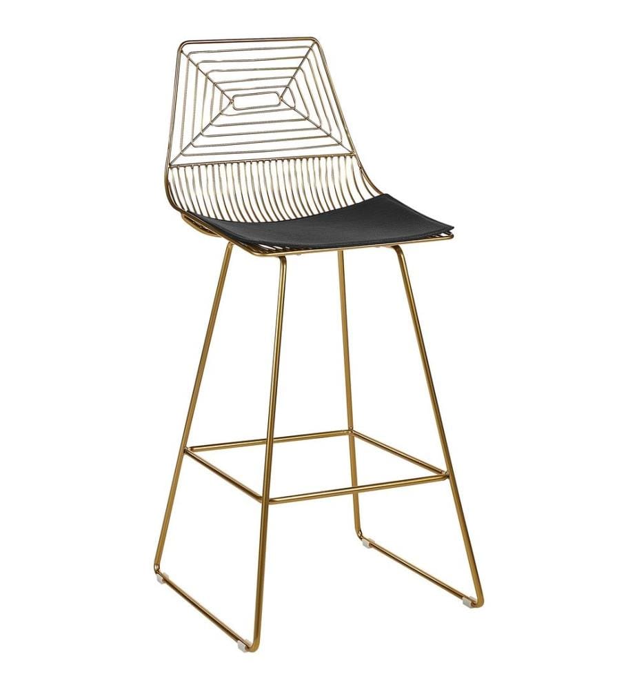 Set mit 2 Barstühlen BISBEE Metall Gold