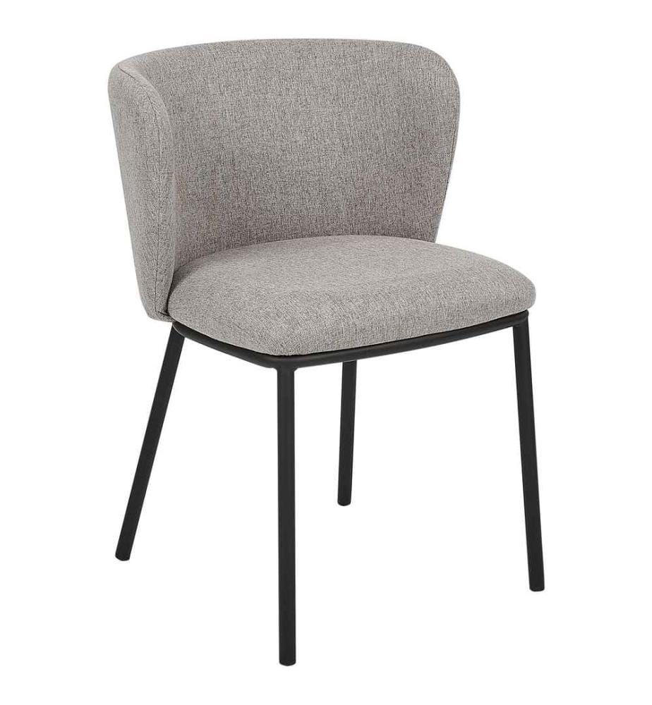 Esszimmerstuhl 2er Set MINA Stoff Grau