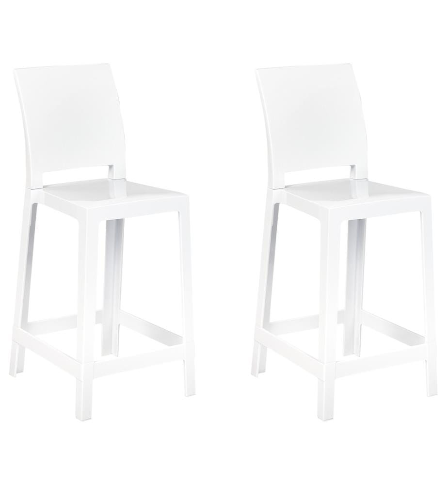Lot de 2 chaises de bar WELLINGTON Blanc
