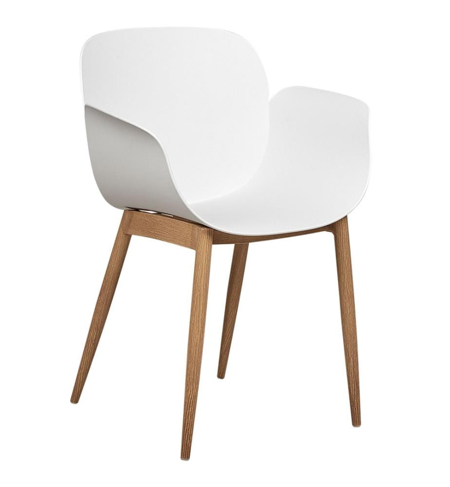 Lot de 2 chaises de salle à manger ABILENE Blanc