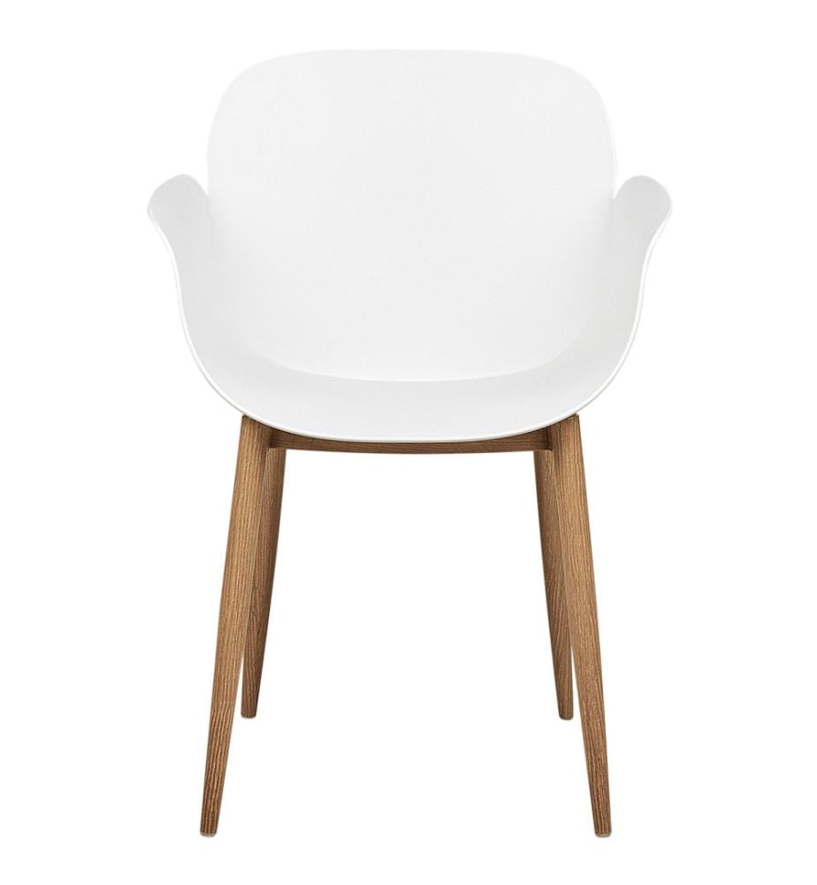 Lot de 2 chaises de salle à manger ABILENE Blanc