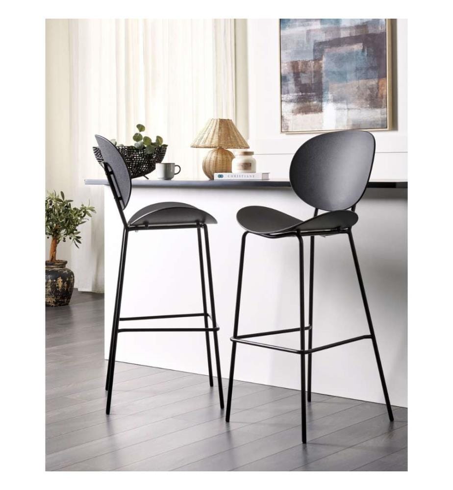 Set mit 2 Barstühlen SHONTO Schwarz