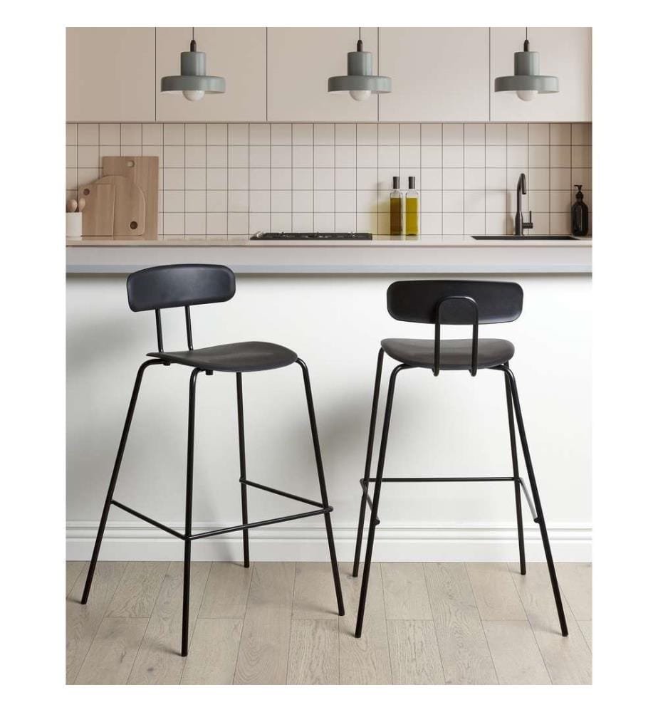 Lot de 2 chaises de bar SIBLEY Noir