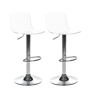 Set di 2 sedie alte IMOLA Trasparente