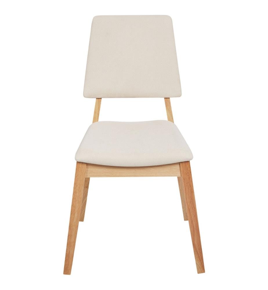Esszimmerstuhl 2er Set MERRILL Holz Hellbeige