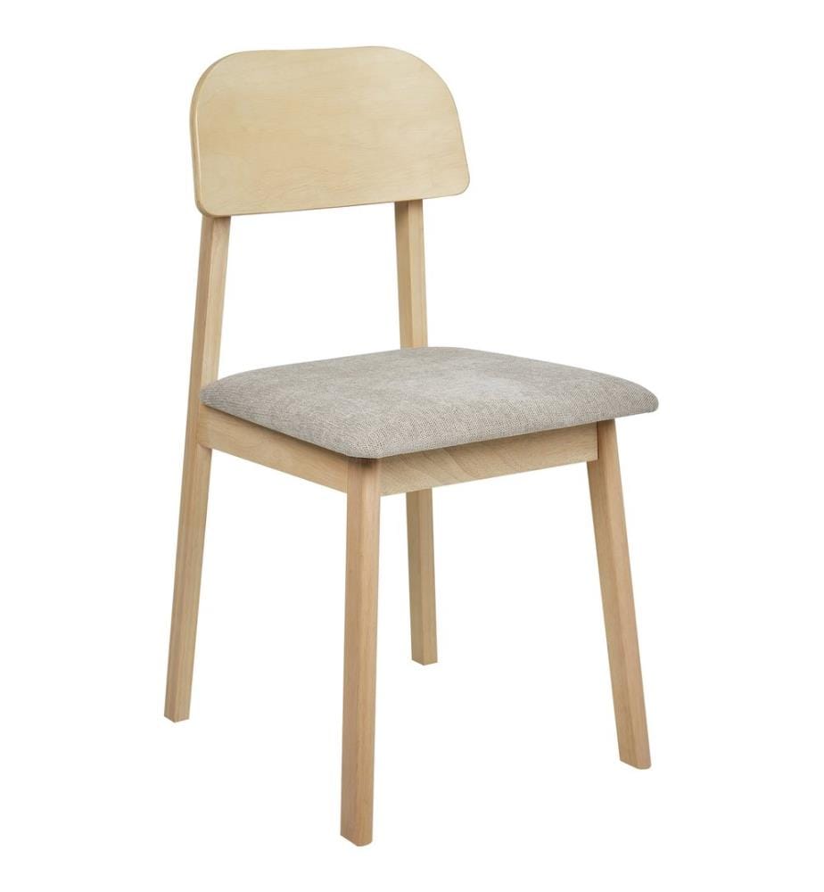 Esszimmerstuhl 2er Set SCANDIA Holz Taupe