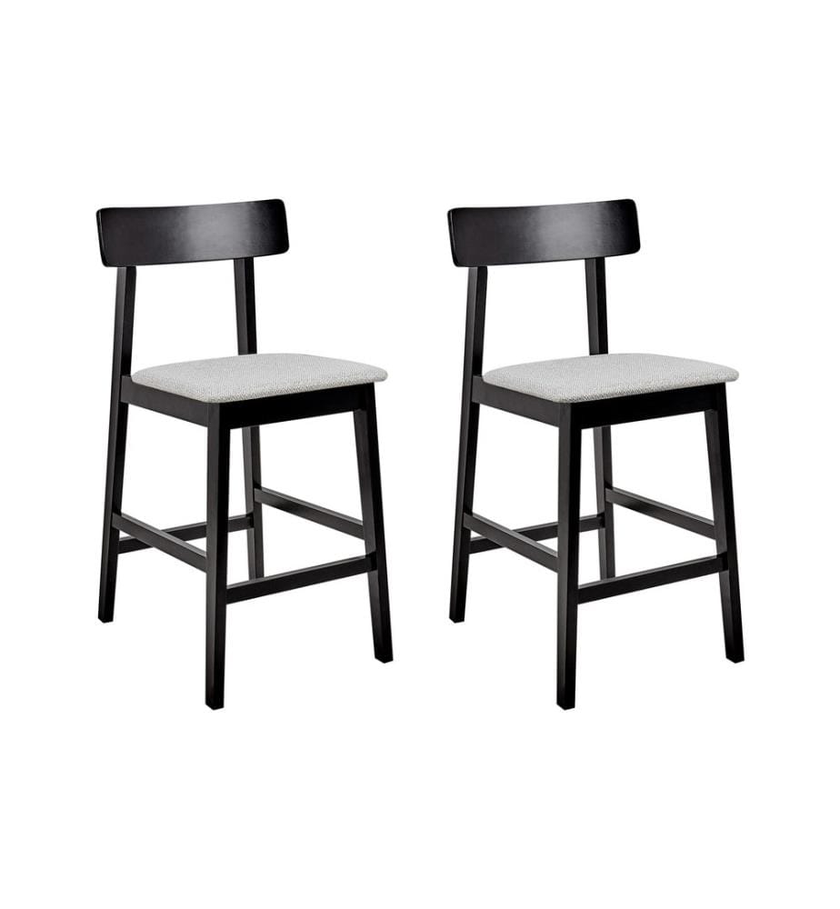 Set mit 2 Barstühlen ISANTI Holz Schwarz / Grau
