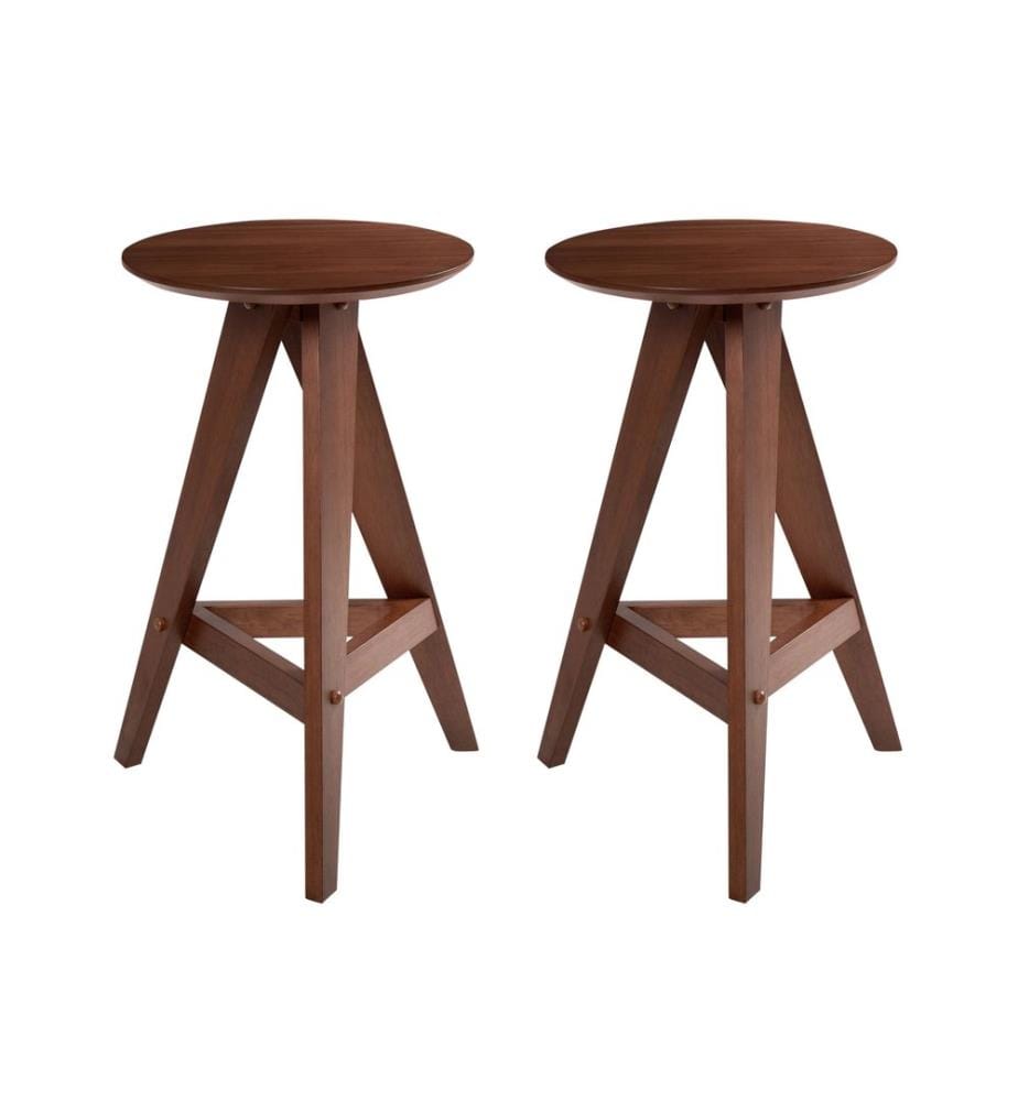 Lot de 2 tabourets de bar AROMA Bois Marron