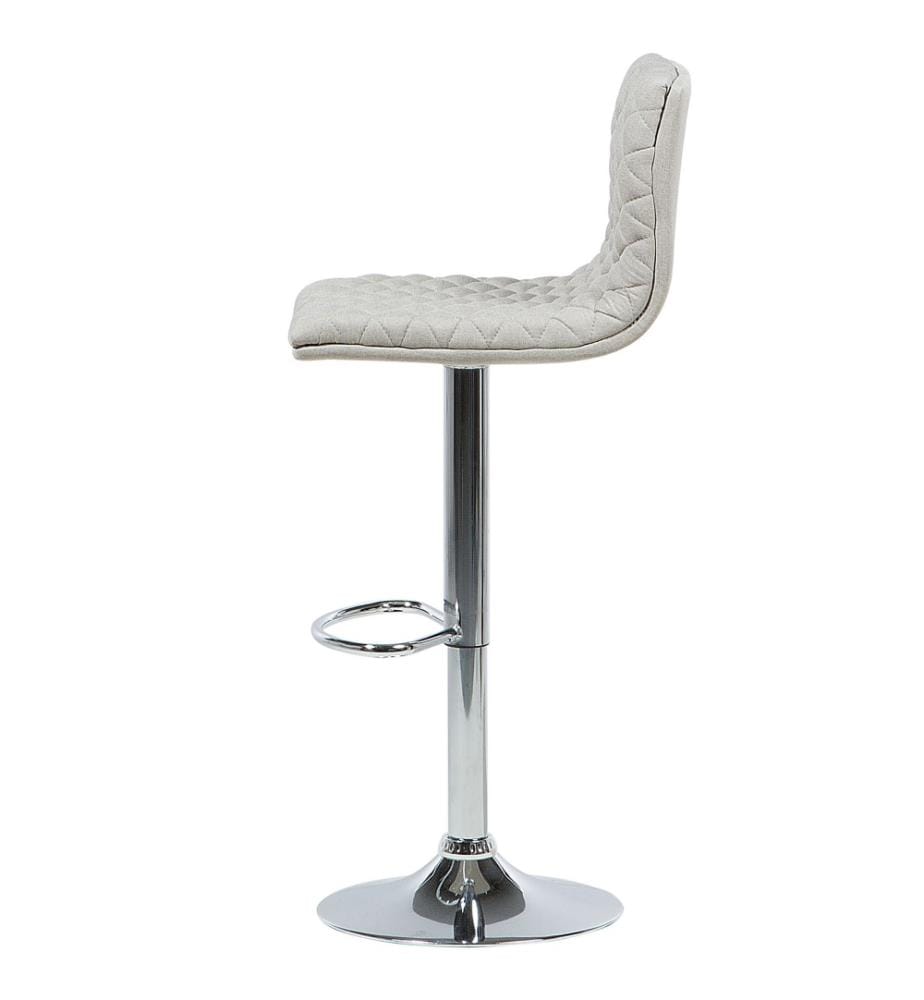 Eleganter Barstuhl 2er Set Beige Stoff Höhenverstellbar Rückenlehne Modern