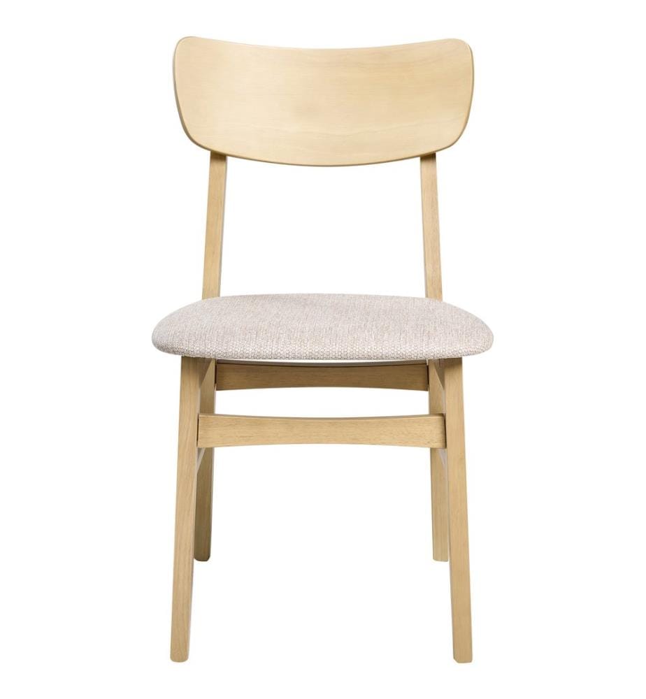 Esszimmerstuhl 2er Set ANOKA Holz Hellbraun / Beige