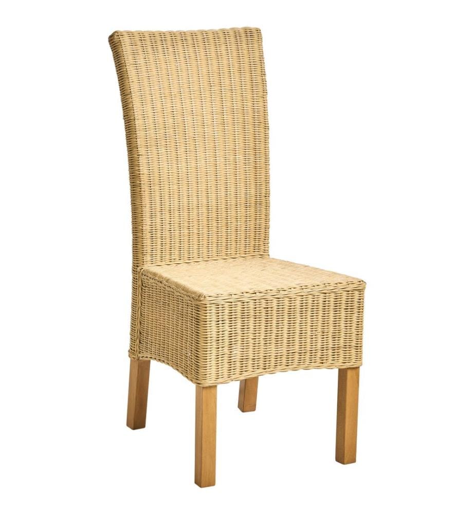Esszimmerstuhl 2er Set ANDES Rattan Naturfarben