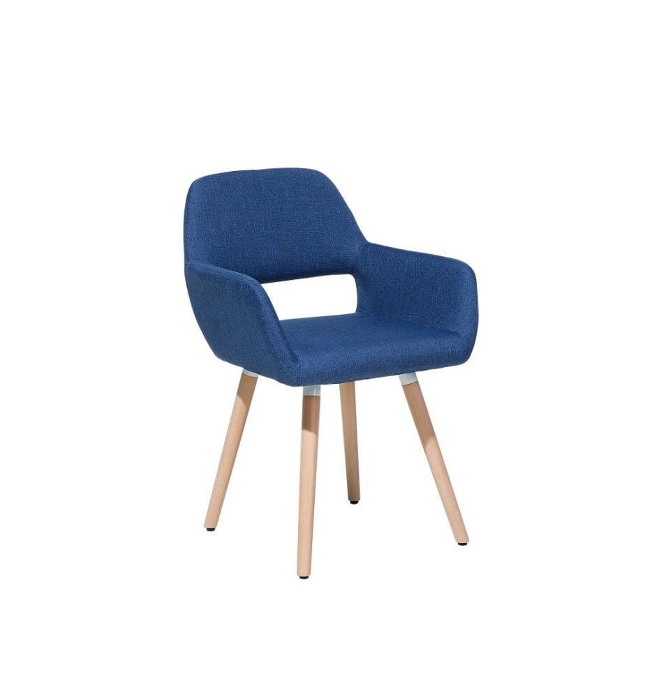 Esszimmerstuhl 2er Set CHICAGO Stoff Marineblau