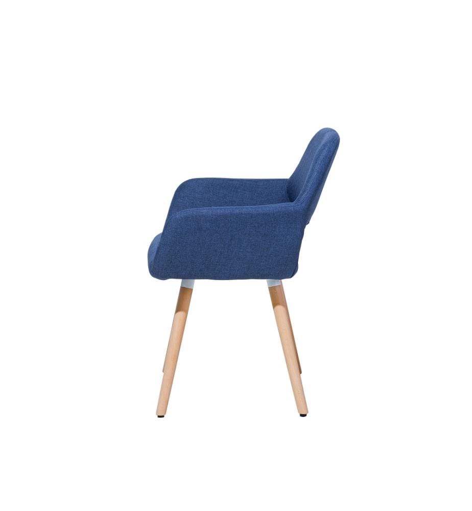 Esszimmerstuhl 2er Set CHICAGO Stoff Marineblau