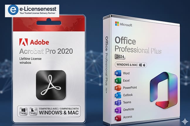 Adobe 2020 und Microsoft Office 2024 mit lebenslanger Lizenz