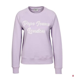 Sweatshirt mit Logo - Violett