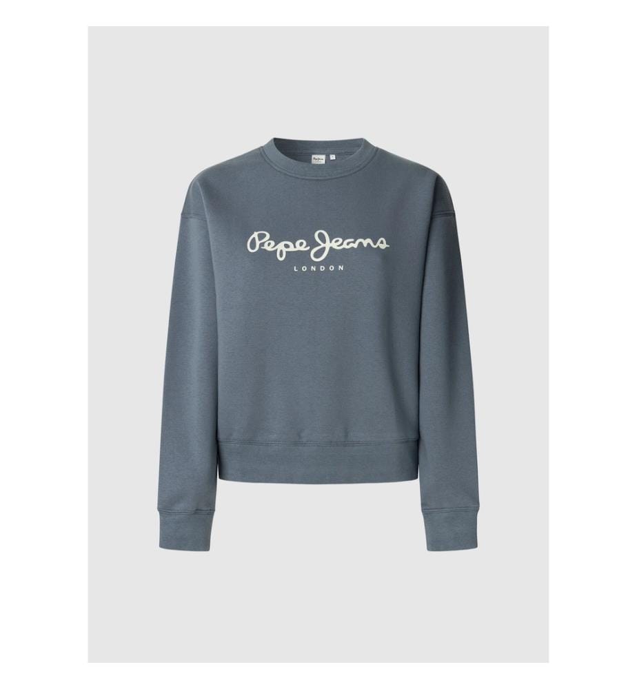 Sweatshirt mit Rundhalsausschnitt - Drill Blue