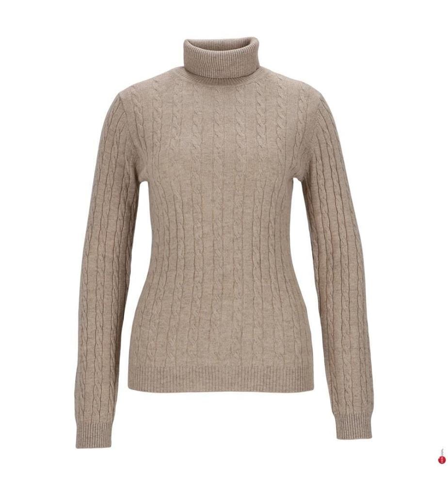 Rollkragenpullover – Beige 