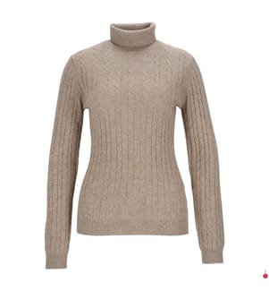 Rollkragenpullover – Beige 