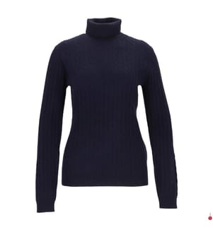 Rollkragenpullover - Marineblau