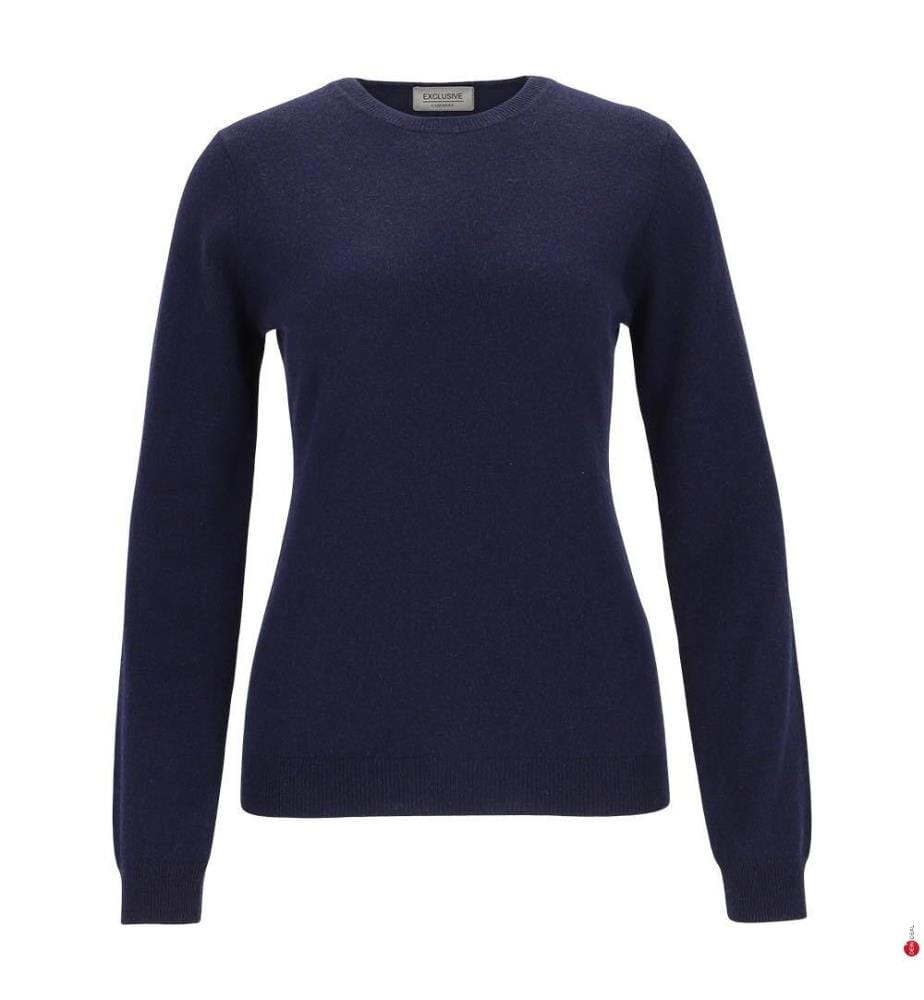 Rundhalsausschnitt-Pullover aus Kaschmir für Damen - Marine