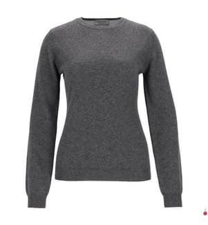 Rundhalsausschnitt-Pullover aus Kaschmir für Damen - Grau