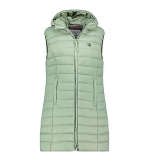 Sleeveless down jacket Vakitalana - Almond & Green