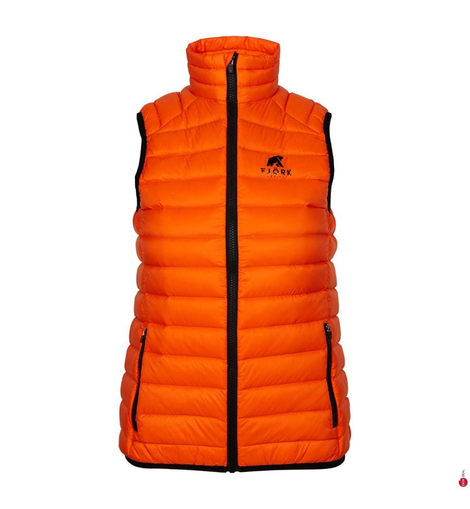 Merino Nordend sleeveless down jacket - Orange