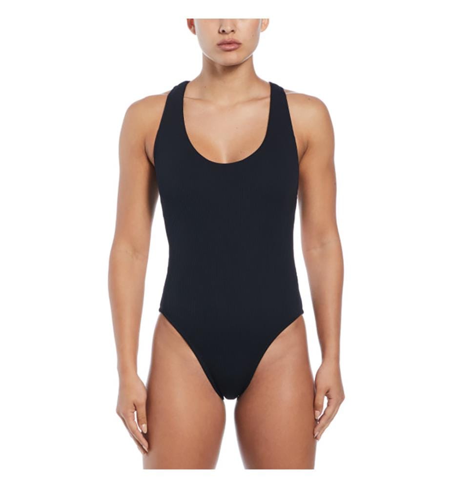 Costume da bagno intero Elevated Essential Pucker Crossback - Nero