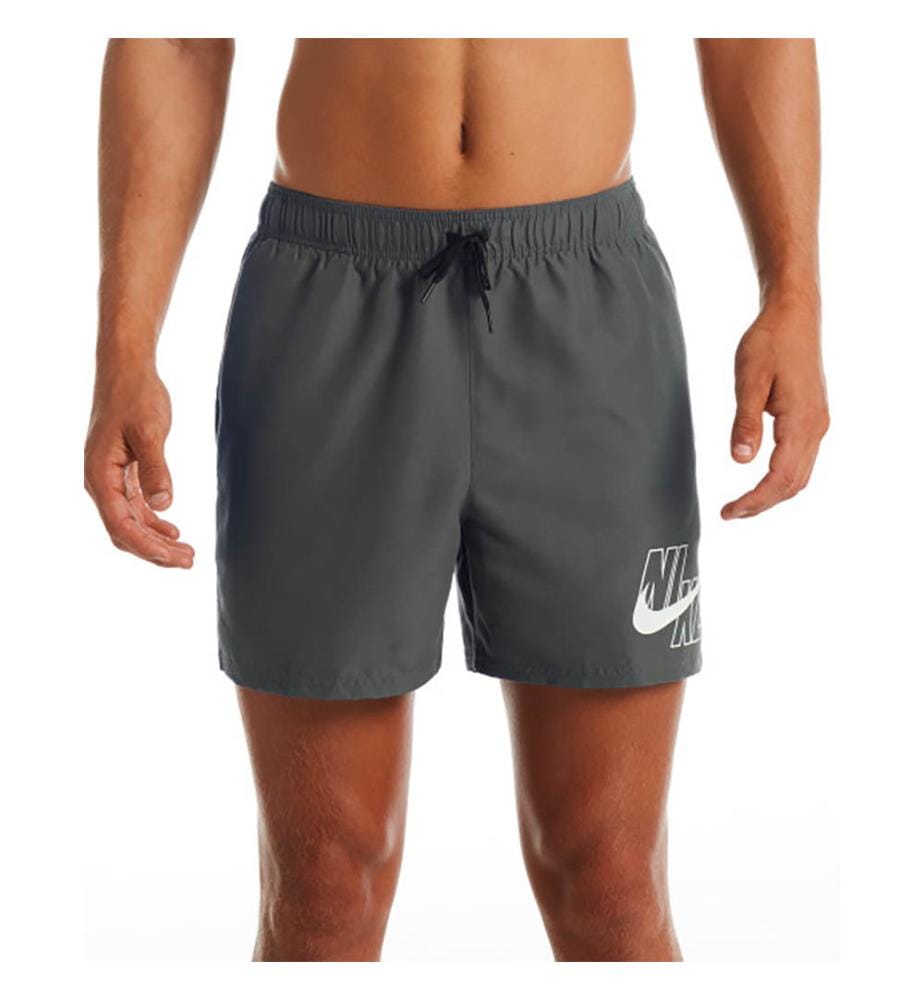 Volley 5" Logo Solid Badeshorts - Eisengrau