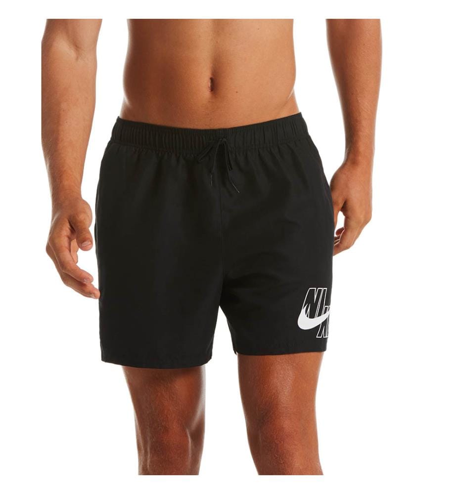 Short de Bain Volley 5" Logo Solid - Noir