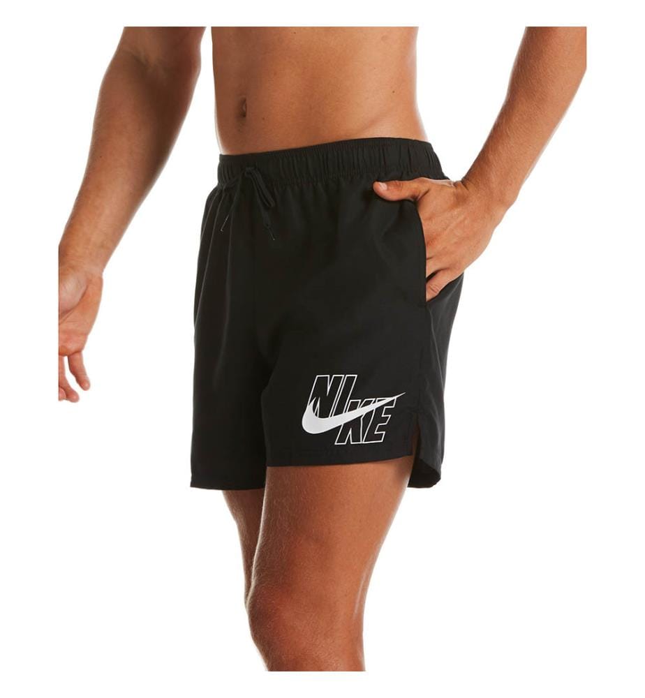 Short de Bain Volley 5" Logo Solid - Noir